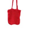 Červená háčkovaná taška